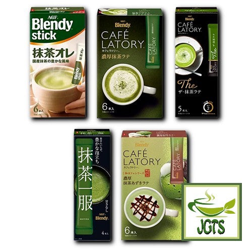(AGF) Blendy Cafe Latory Matcha Latte 6 Sticks- Blendy matcha product line up