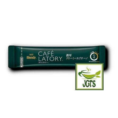 (AGF) Blendy Cafe Latory Rich Creamy Cappuccino Latte 18 Sticks - one individually wrapped stick