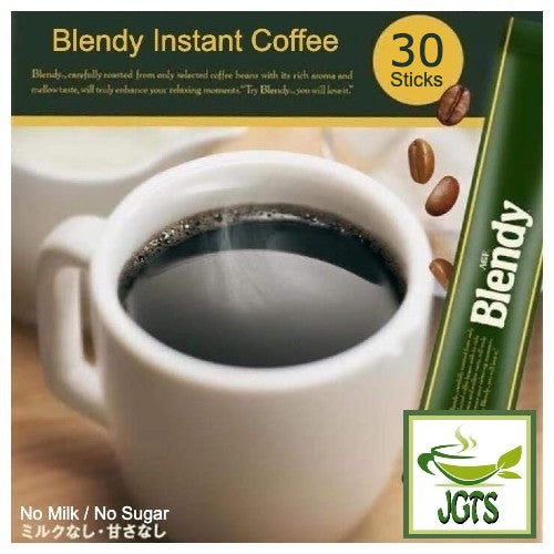 (AGF) Blendy Personal Instant Coffee 30 Sticks  - Coffee brewed in Cup