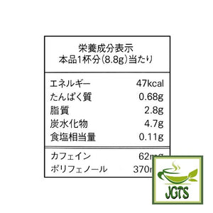 (AGF) Blendy Stick Cafe Au Lait (Original) Instant Coffee 8 Sticks - Nutrition information