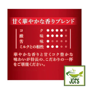 (AGF) Slightly Luxurious Coffee Shop Mocha Blend Ground Coffee - Flavor chart