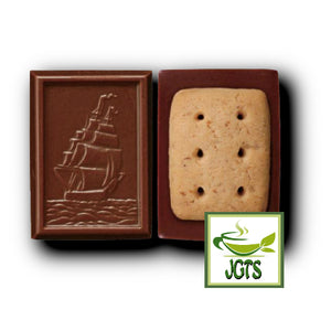 Bourbon Alfort Mini Chocolate Biscuits - Cookie Front and Back View