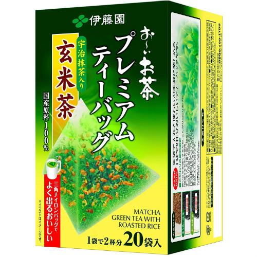 ITO EN Matcha Green Tea with Roasted Rice Premium Tea Bags 20 Pack (46 grams)