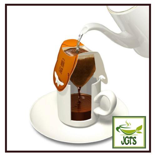 Kataoka Drip Coffee Mon Cafe Variety Pack (12 Pack) Ground Coffee (93 grams) Brewing Drip Coffee cut view