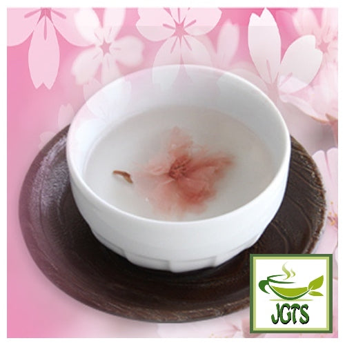 Shokuhin Sakura Tea (35 grams) Sakura tea brewed in cup