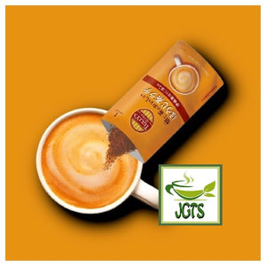 TULLY'S & TEA Roasted Tea Delicious Hojicha Latte - Individual stick brewed in cup
