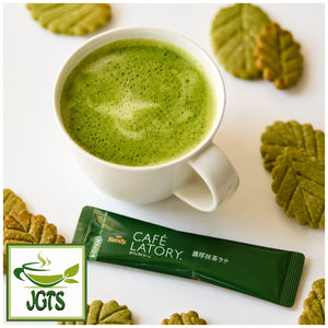 AGF - Blendy Cafe Latory Matcha Latte 6 Sticks - served hot in mug