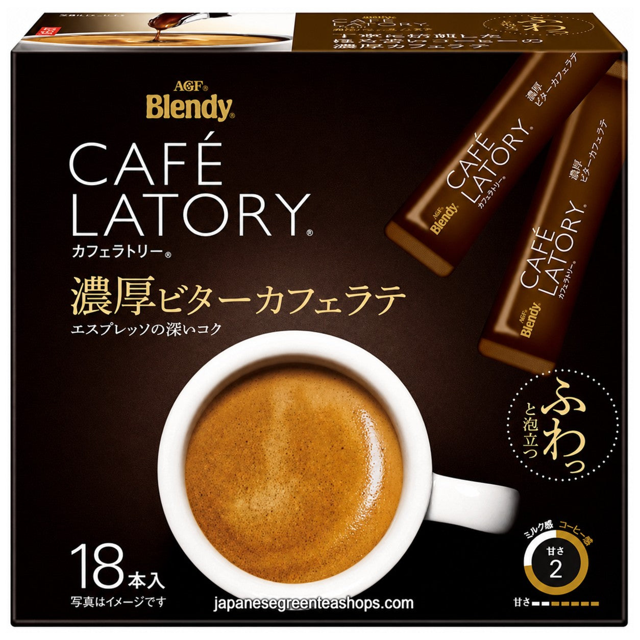 AGF - Blendy Cafe Latory Rich Bitter Cafe Latte 18 Sticks
