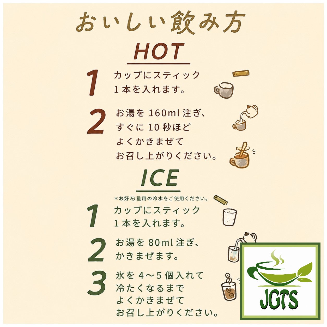 AGF - Blendy Cafe Latory Rich Maple Hazelnut Latte - Instructions hoiw to brew