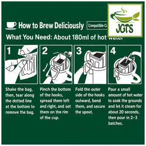 AGF Blendy Drip Coffee Special Blend (18 Pack)  - How to drip brew Blendy coffee filter packets (E)