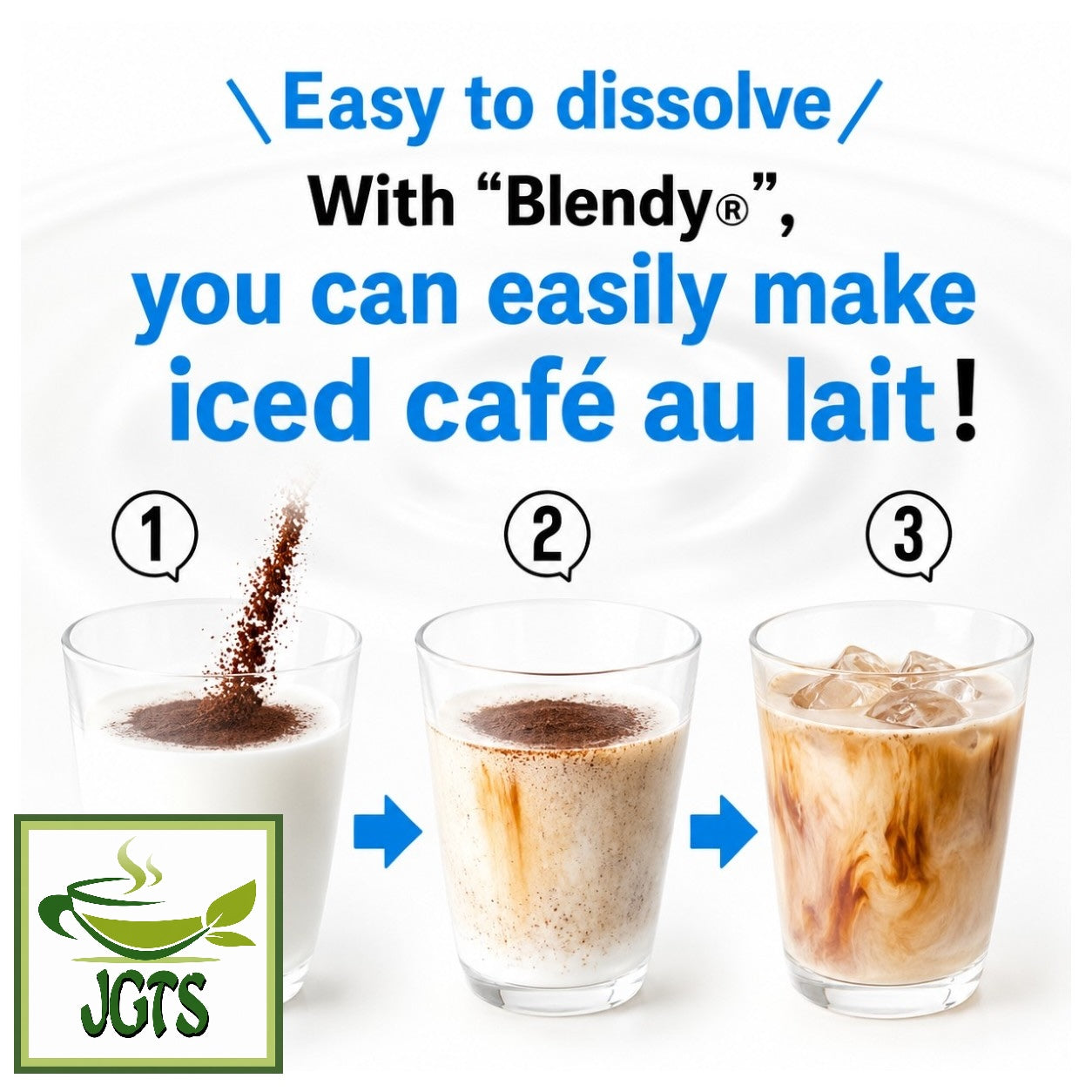 AGF Blendy Personal Instant Coffee - How to make iced cafe au lait (E)