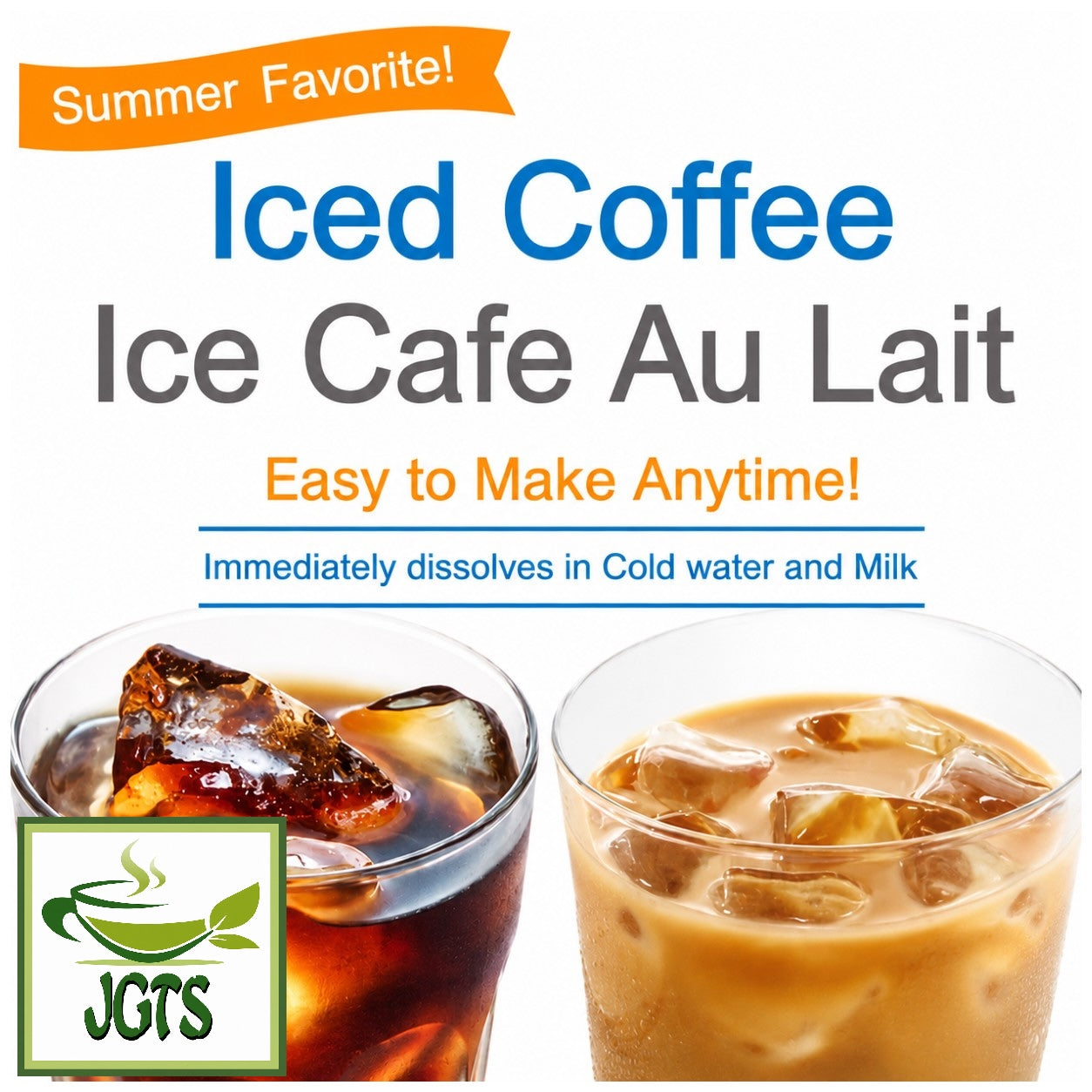 AGF Blendy Personal Instant Coffee -  Iced coffee Ice Cafe Au Lait (E)