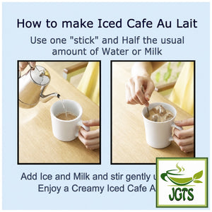 AGF Blendy Stick Espresso Au Lait Instant Coffee 8 Sticks - How to make Espresso Cafe Au Lait