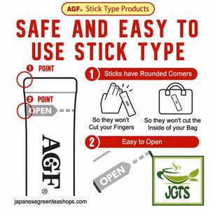 AGF Blendy Stick Espresso Au Lait Instant Coffee 8 Sticks - Safe to use stick type