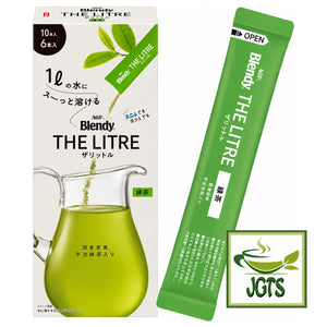 AGF Blendy The Litre Green Tea - Green tea pitcher - Green tea box with stick
