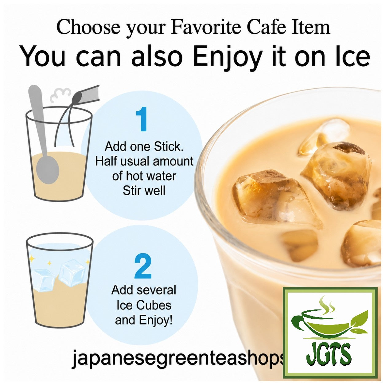 AGF Luxurious Coffee Shop Special Blend (7 Sticks) - How to make Cafe Au Lait