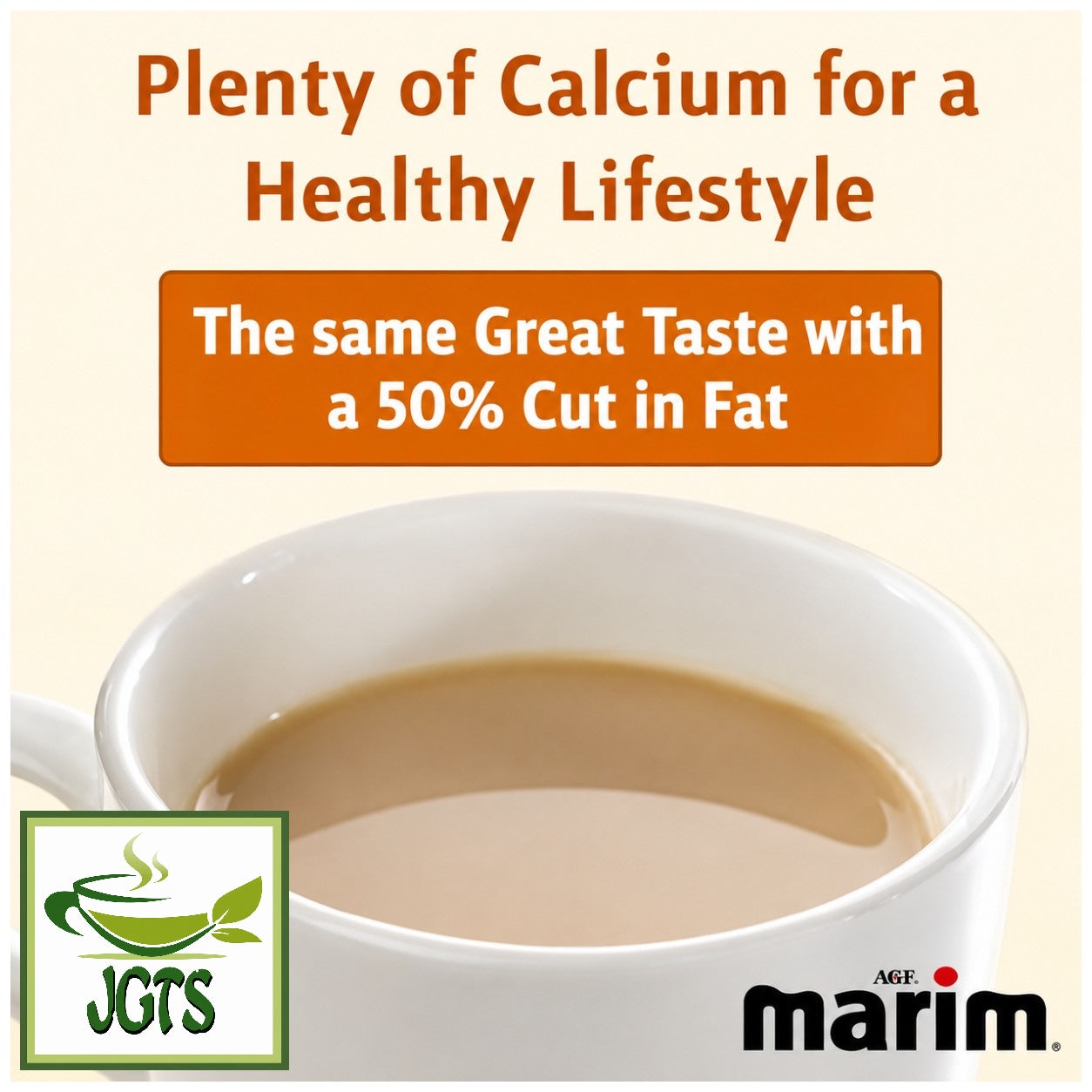 AGF Marim Half Creaming Powder Coffee Milk - 50% cut in fat