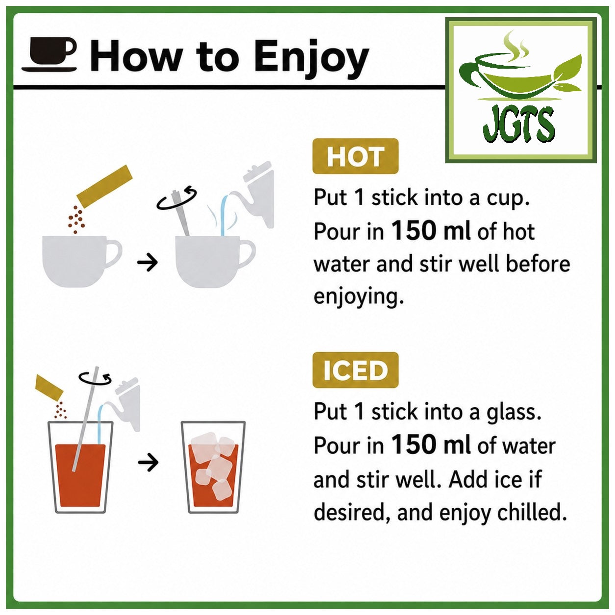 (AGF) - Blendy Cafe Latory Mellow Muscat & Grape Tea - Instructions to brew grape tea (E)