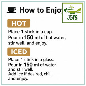 (AGF) - Blendy Cafe Latory Rich Grapefruit Jasmine Tea - Instructions to brew hot or iced (E)