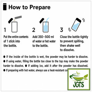 (AGF) - Blendy My Bottle Stick Brightly Scented Jasmine Tea - Instructions to prepare (E)