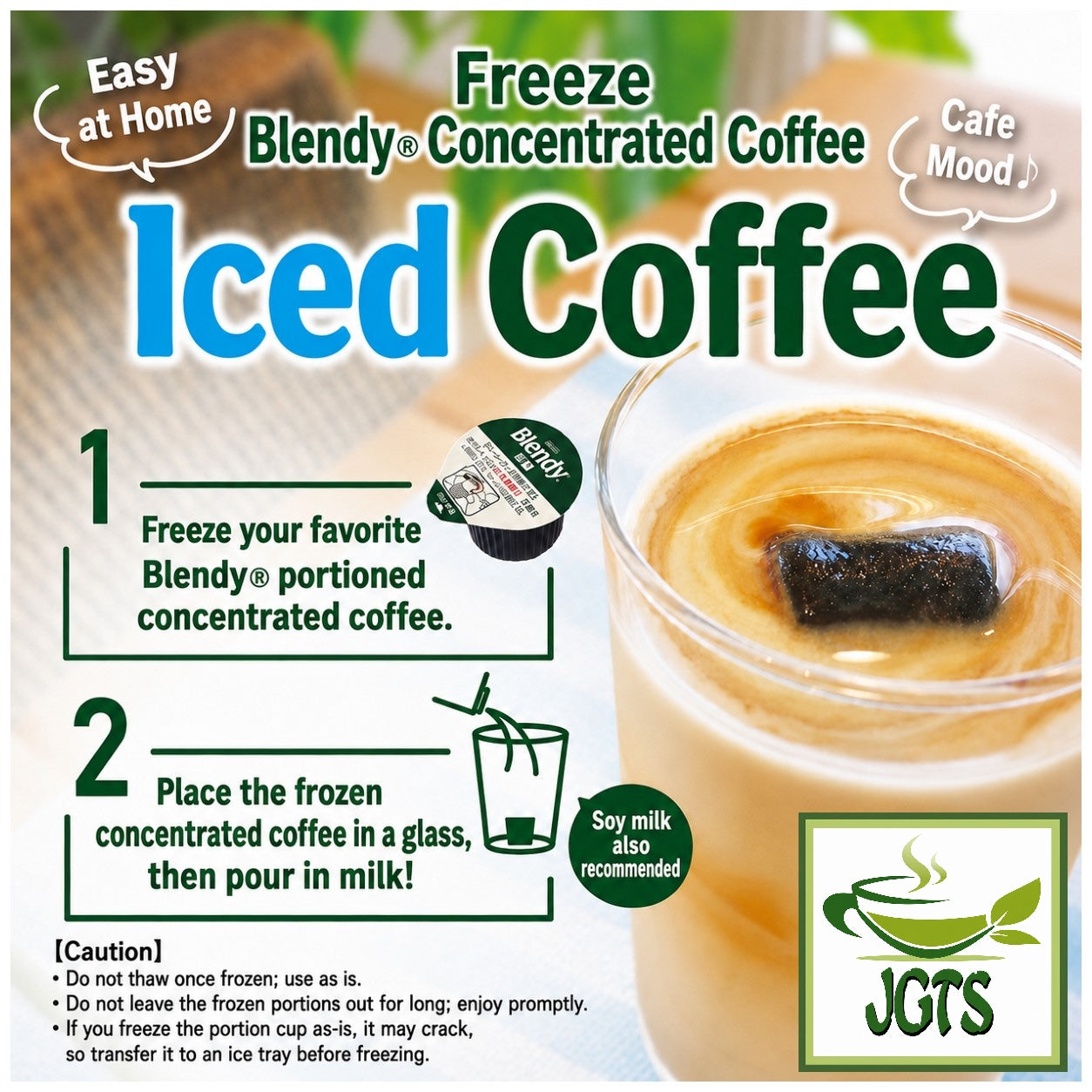 (AGF) - Blendy Potion Matcha Ole - Instructions to make frozen (E)