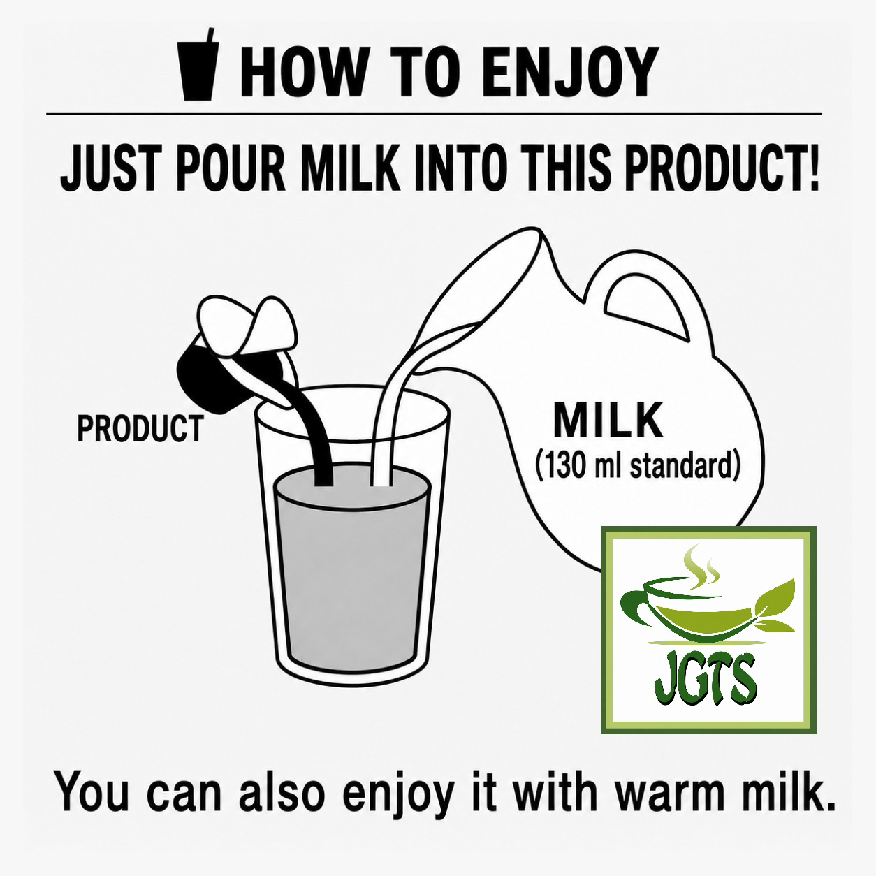(AGF) - Blendy Potion Matcha Ole - Instructions to prepare matcha ole base (E)