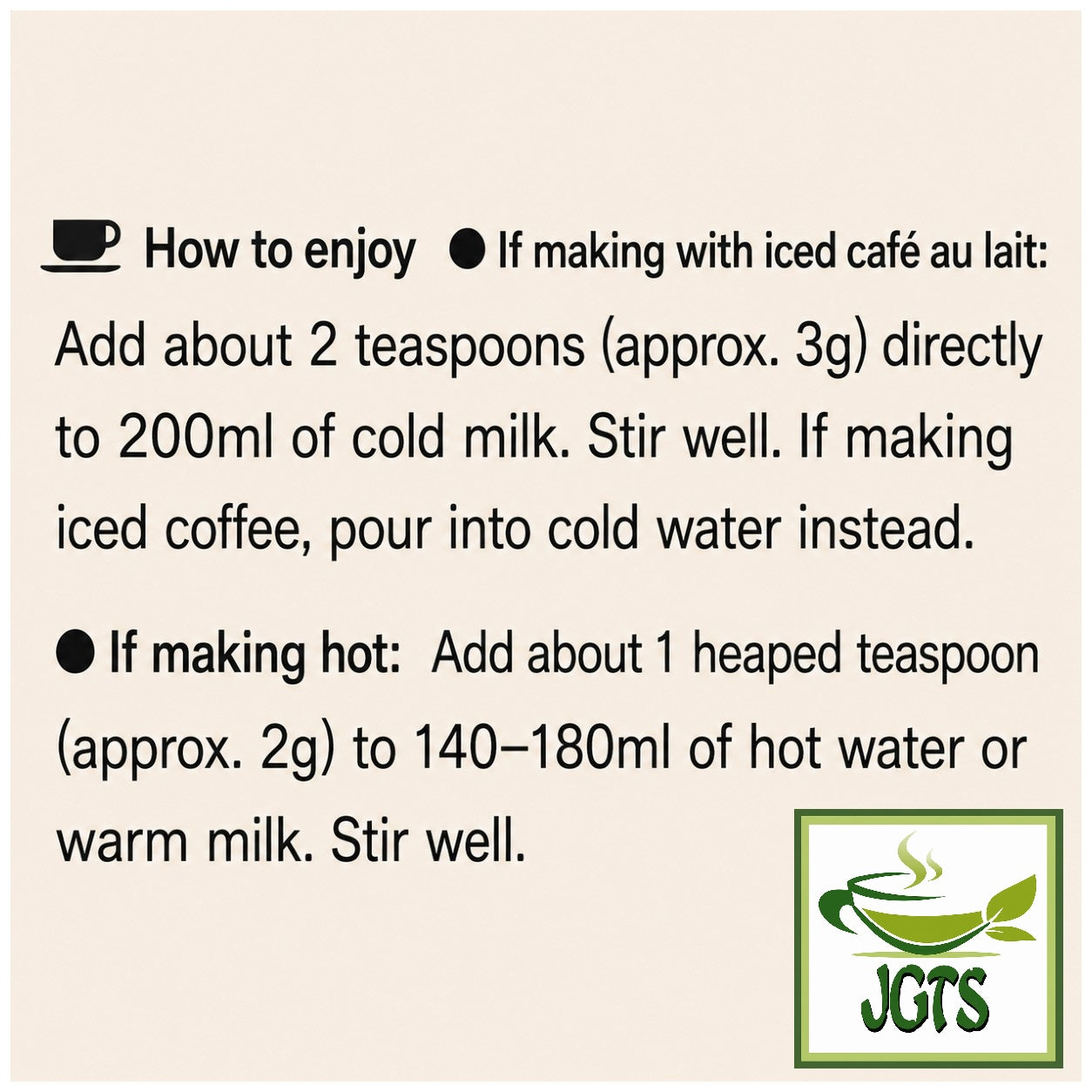 (AGF) - Blendy Regular Mellow Rich Instant Coffee (Jar) - How to make Hot or Cold (E)