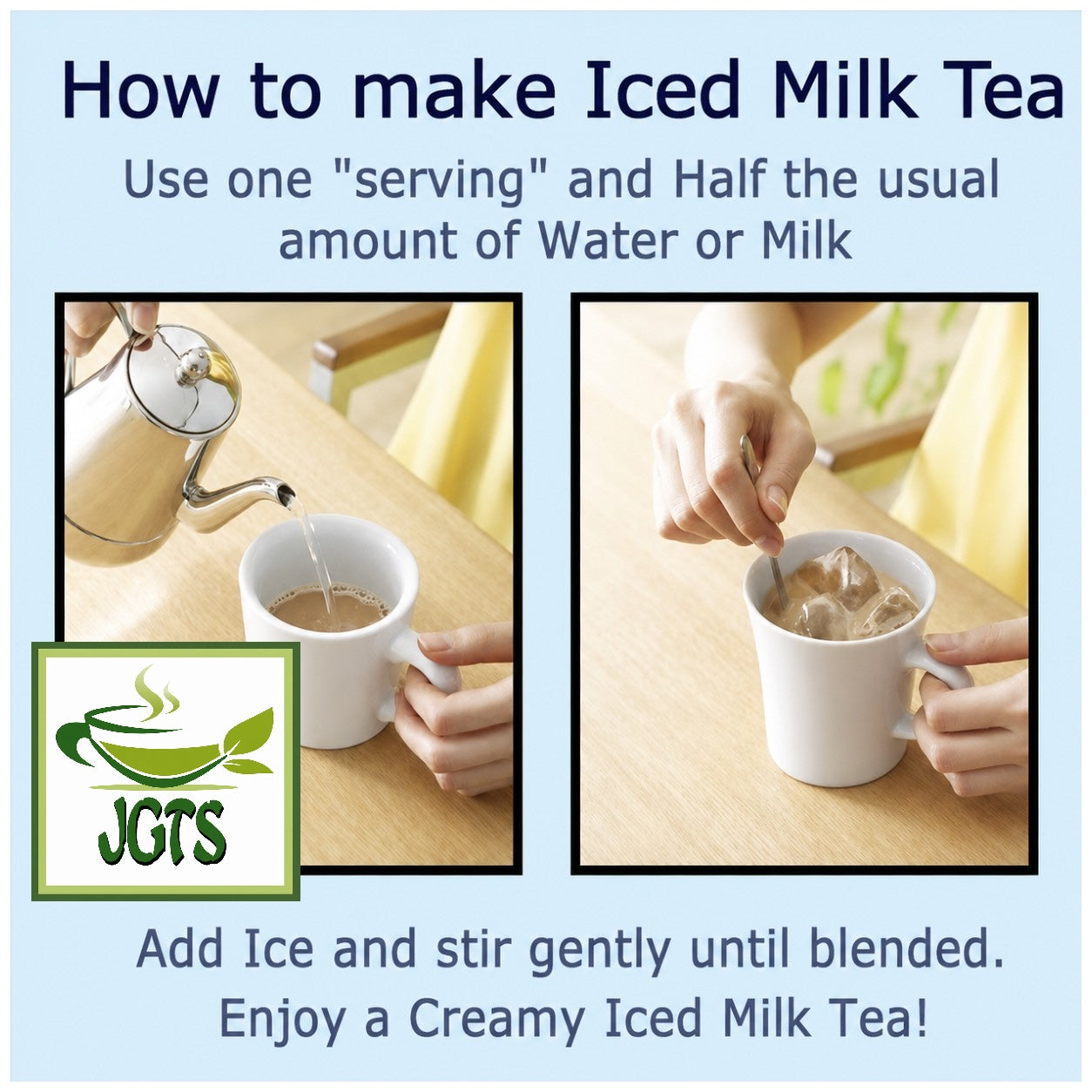 (AGF) - Blendy Royal Milk Tea Au Lait Instant Tea 8 Sticks - How to make Iced Milk Tea