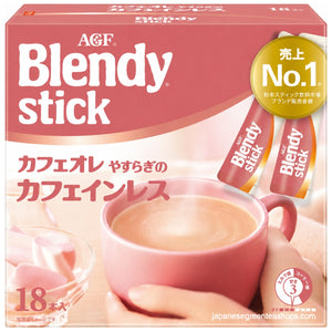 (AGF) - Blendy Stick Cafe Au Lait Caffeine Free Instant Coffee 18 Sticks