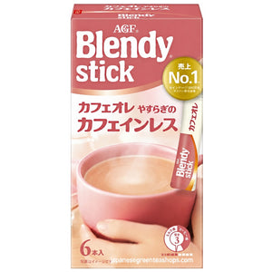 (AGF) - Blendy Stick Cafe Au Lait Caffeine Free Instant Coffee 6 Sticks
