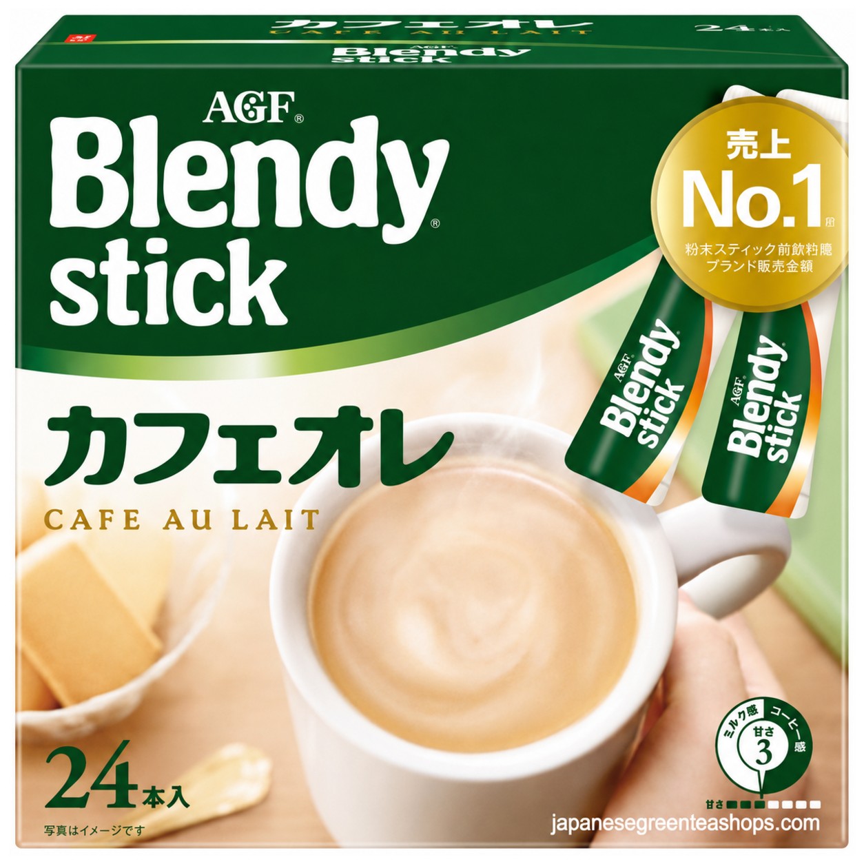 (AGF) - Blendy Stick Cafe Au Lait (Original) Instant Coffee 24 sticks