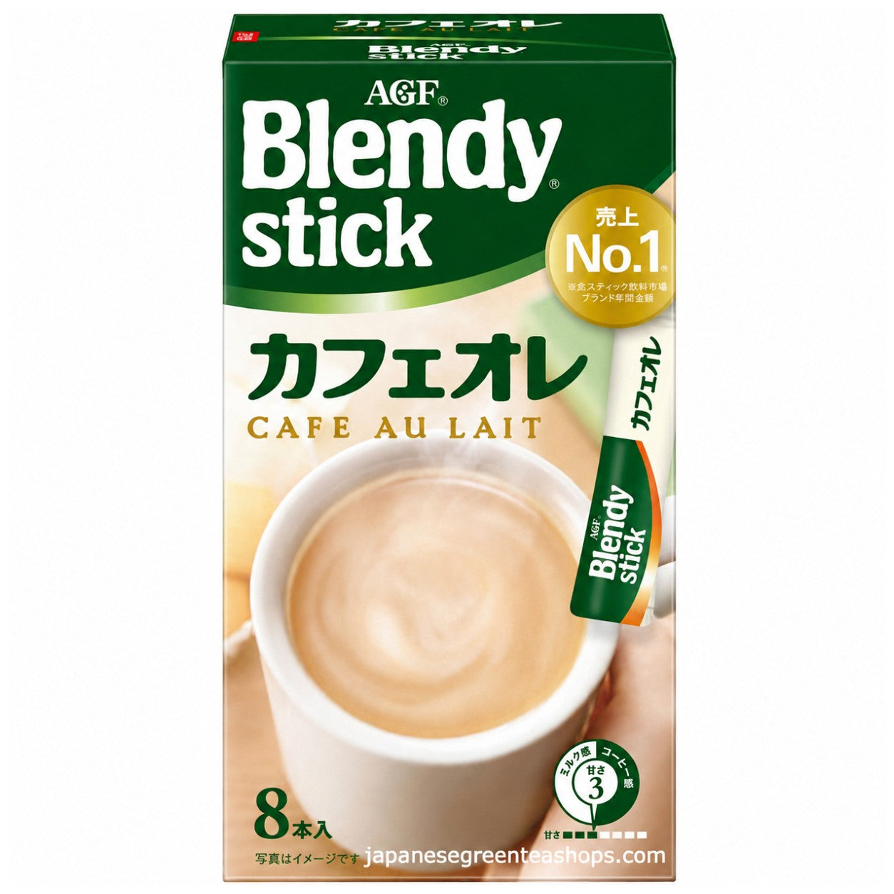 (AGF) - Blendy Stick Cafe Au Lait (Original) Instant Coffee 8 Sticks
