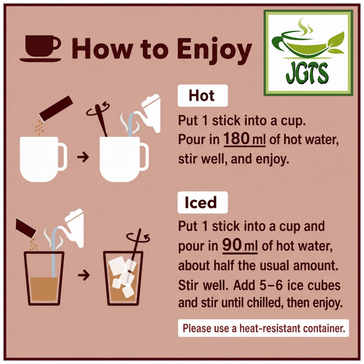 (AGF) - Blendy Stick Cafe Au Lait (Otonna) Instant Coffee 8 Sticks - How to make Hot or Cold Coffee (E)
