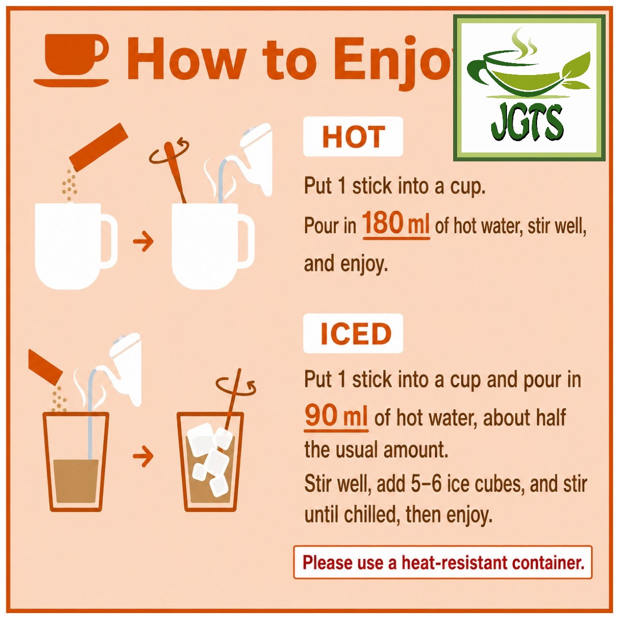 (AGF) - Blendy Stick Caramel Cafe Au Lait Instant Coffee 8 Sticks - How to make Hot or Cold Coffee (E)
