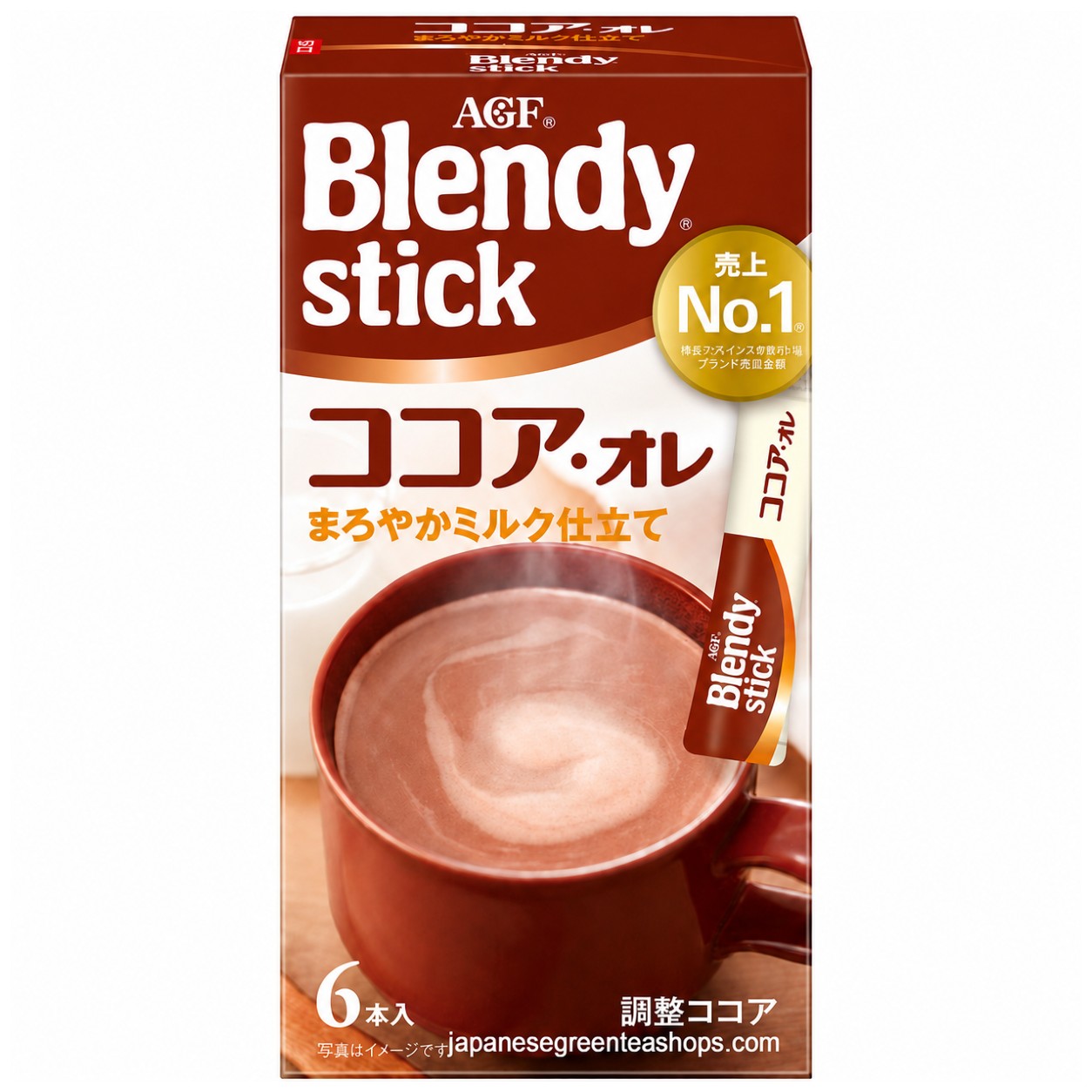(AGF) - Blendy Stick Cocoa Au Lait Instant Cocoa 6 Sticks
