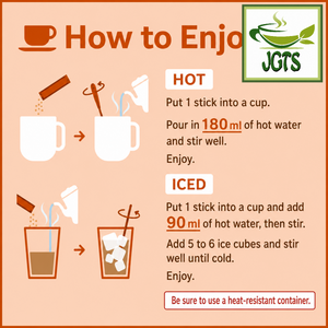 (AGF) - Blendy Stick Houjicha Cafe Au Lait Instant Tea 6 Sticks - How to make houjicha au lait (E)