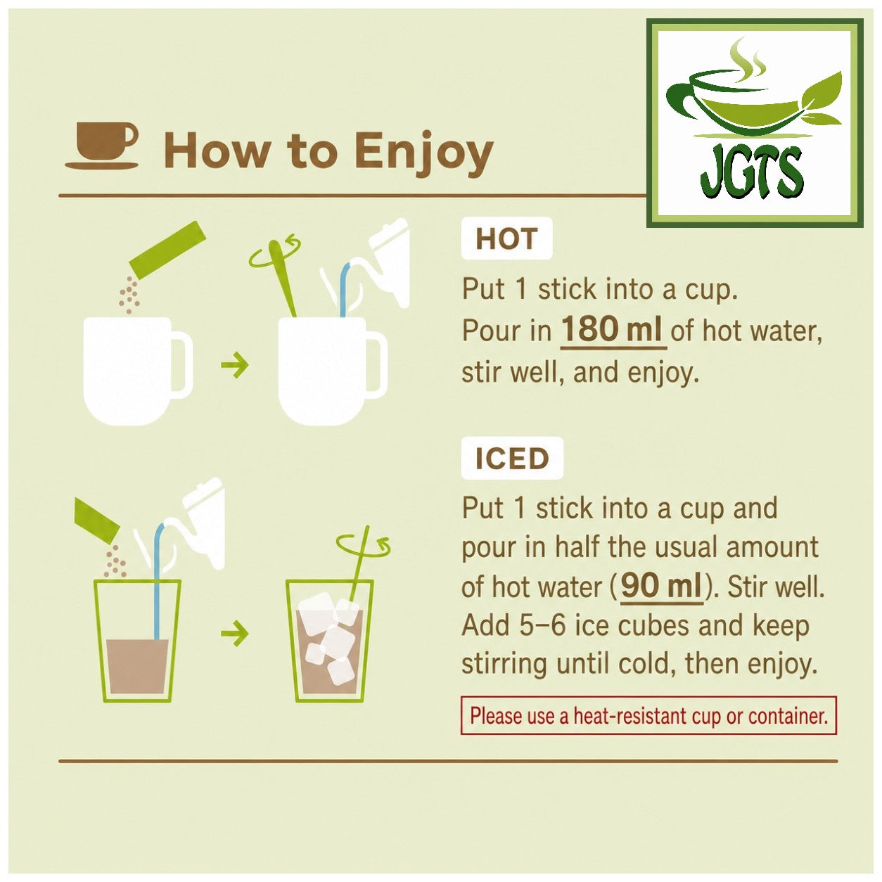 (AGF) - Blendy Stick Mellow Soy Milk Cafe Au Lait Instant Coffee - How to make Hot or Cold Coffee (E)