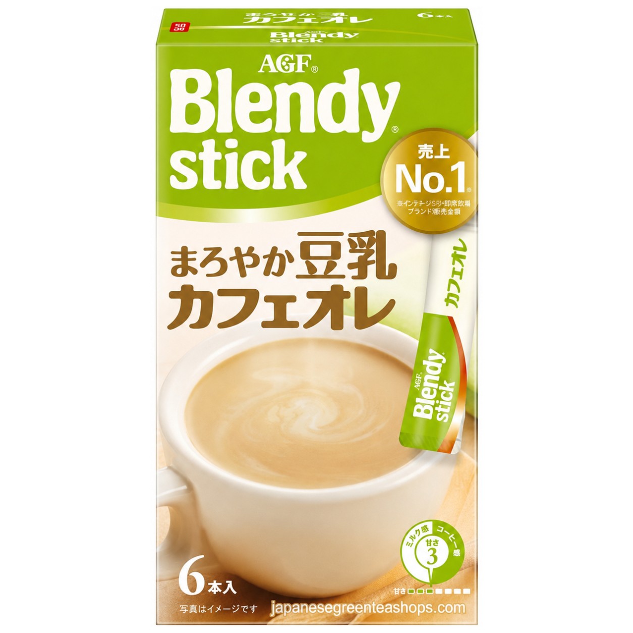 (AGF) - Blendy Stick Mellow Soy Milk Cafe Au Lait Instant Coffee