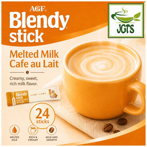 (AGF) - Blendy Stick Melted Milk Cafe Au Lait Instant Coffee 8 Sticks - 24 sticks per box