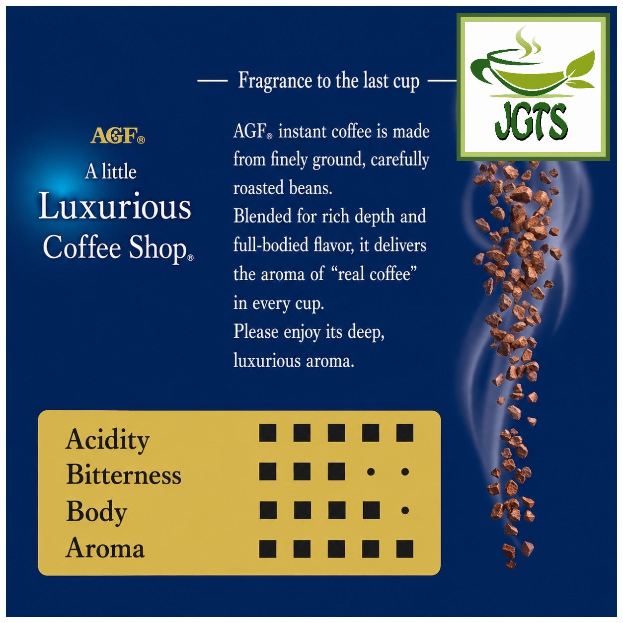(AGF) - Luxurious Coffee Shop Black Sticks Master's Special Blend - Flavor chart (E)