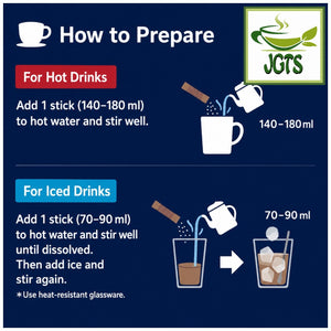 (AGF) - Luxurious Coffee Shop Premium Assortment Instant Coffee - Instructions how to brew (E)