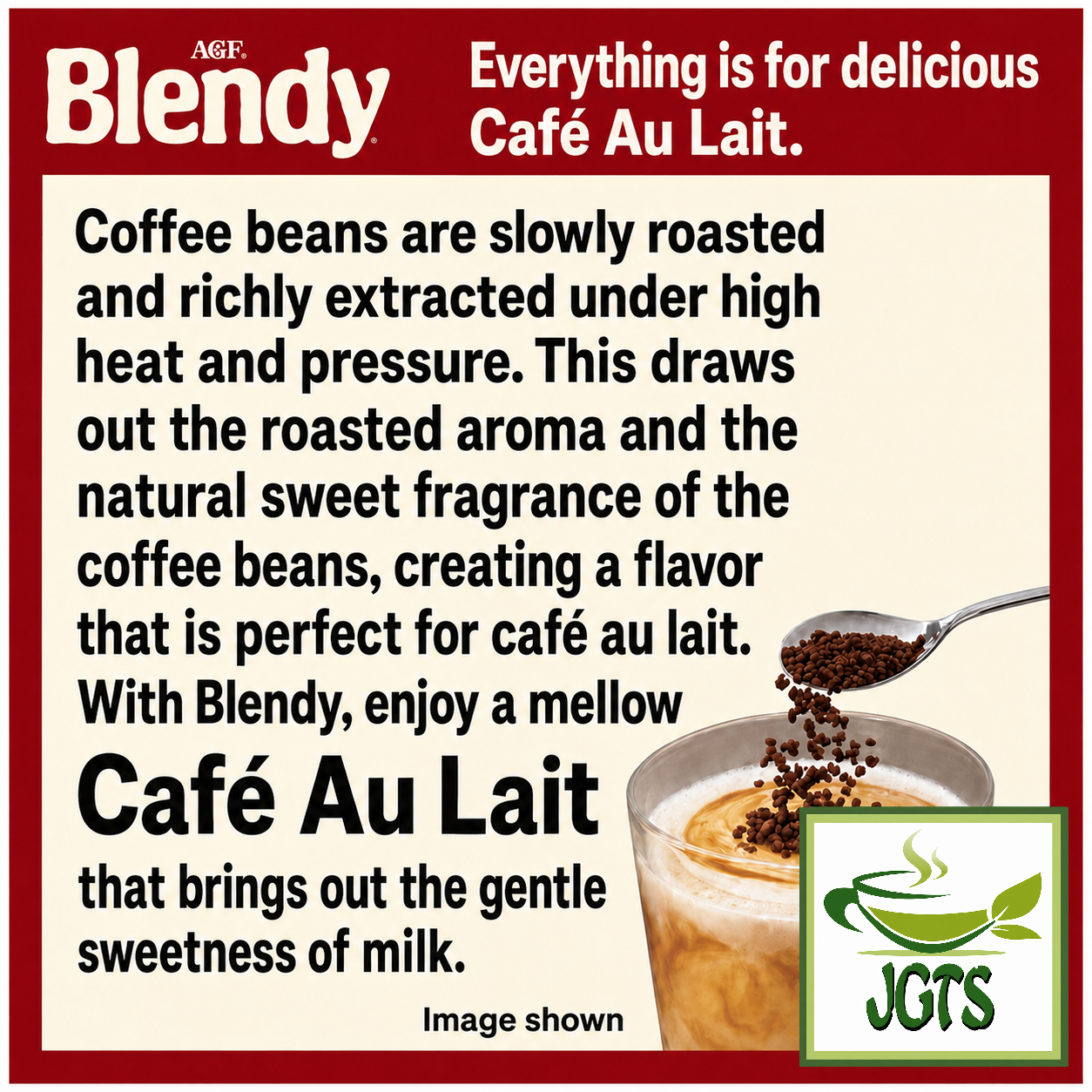 (AGF) . Blendy Mellow Aroma Blend Instant Coffee - Great for making Cafe Au Lait (E)