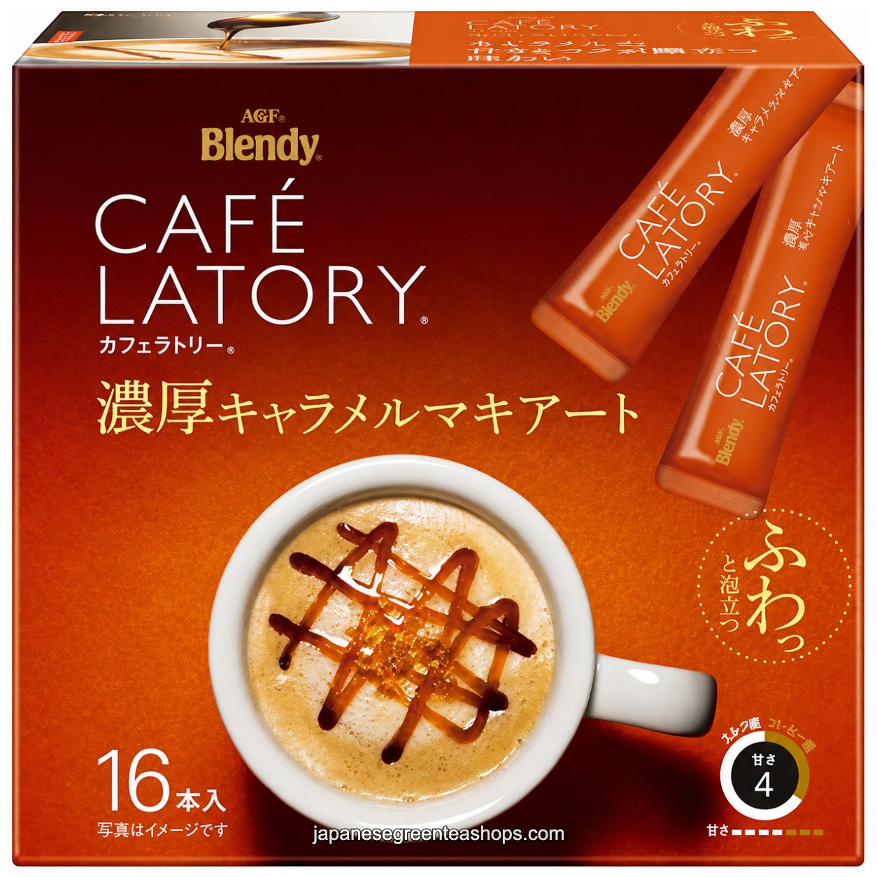 (AGF) Blendy Cafe Latory Rich Caramel Macchiato 16 Sticks 