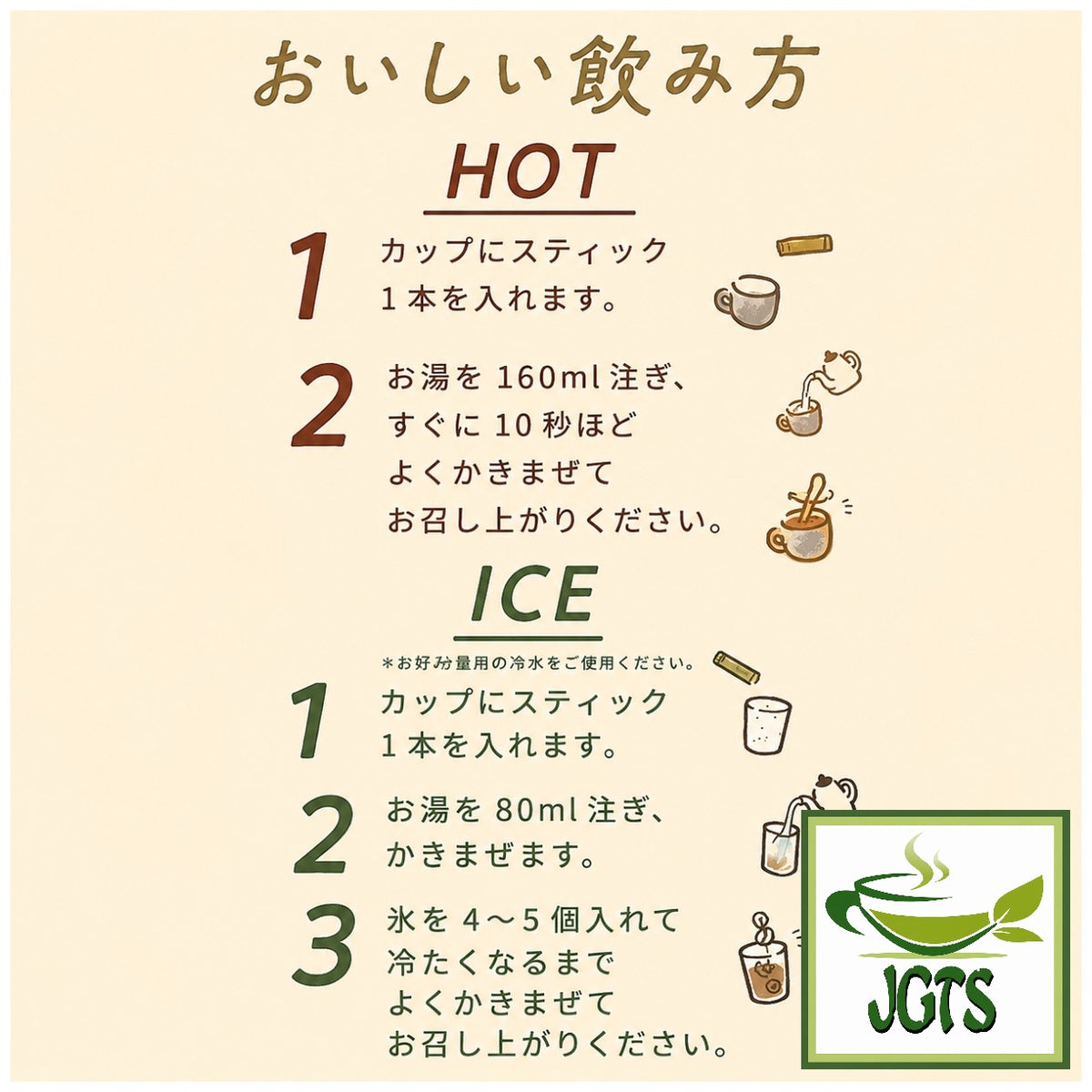 (AGF) Blendy Cafe Latory Rich Strawberry Custard Latte - Instructions hoiw to brew
