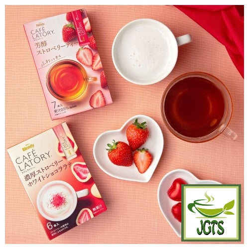 (AGF) Blendy Cafe Latory Rich Strawberry White Chocolate Latte - AGF strawberry products