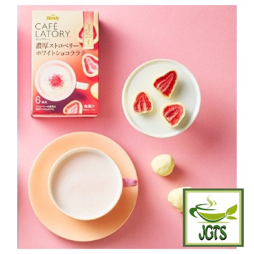(AGF) Blendy Cafe Latory Rich Strawberry White Chocolate Latte