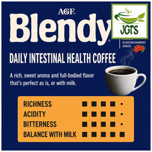 (AGF) Blendy Daily (Intestinal) Blend Instant Coffee Sticks - Flavor chart English