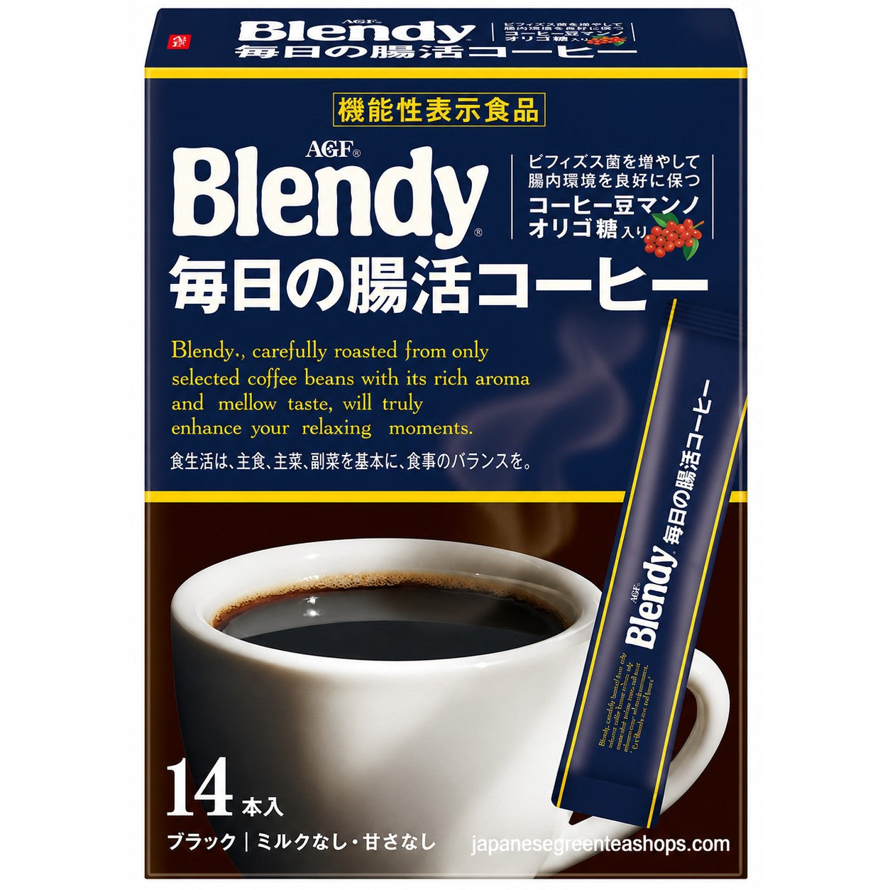 (AGF) Blendy Daily (Intestinal) Blend Instant Coffee Sticks 