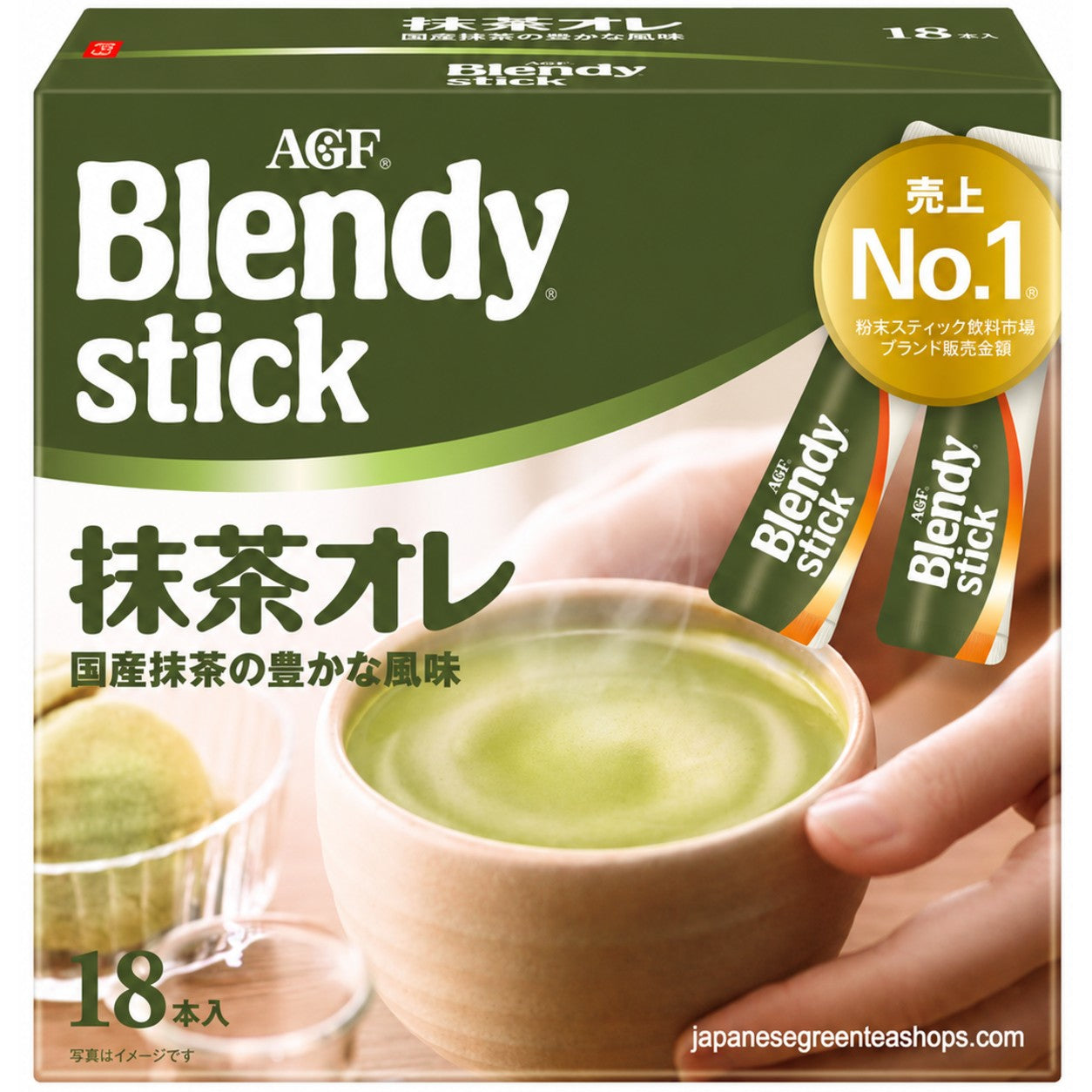 (AGF) Blendy Matcha Au Lait 18 Sticks