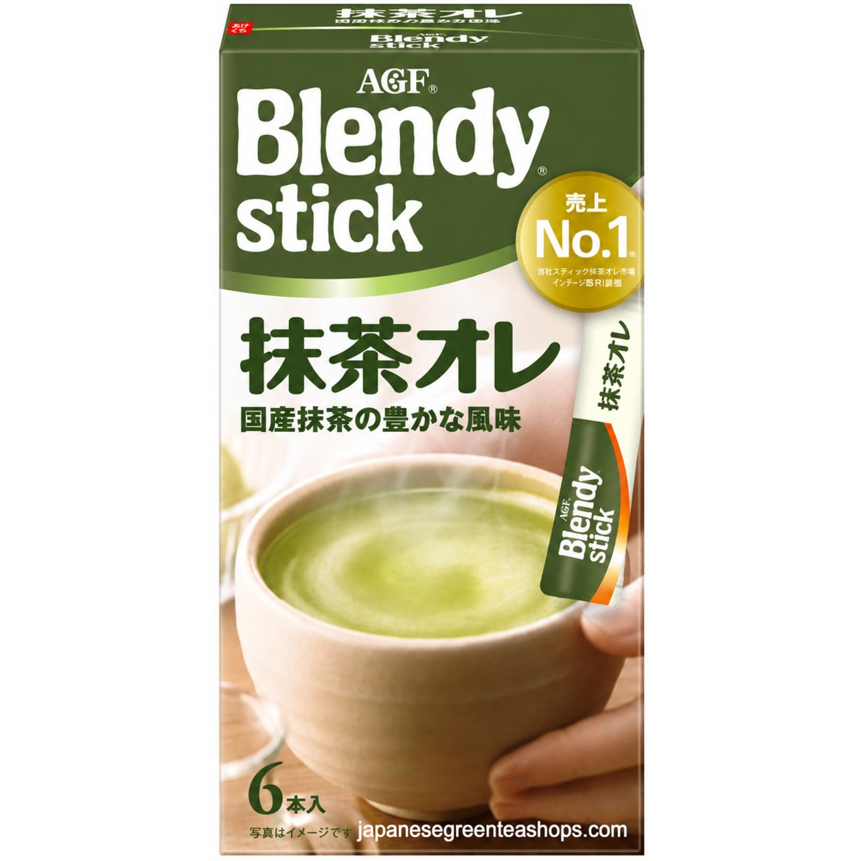 (AGF) Blendy Matcha Au Lait 6 Sticks
